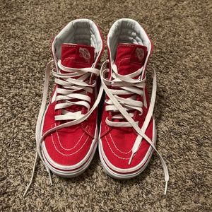 Red high top vans
